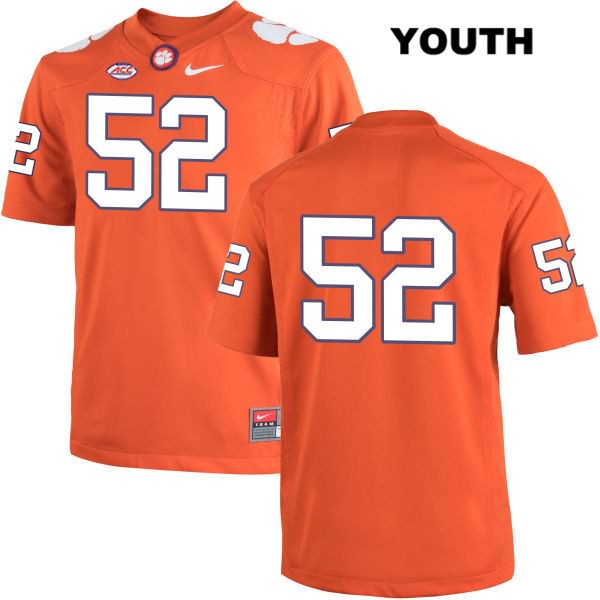 Youth Clemson Tigers #52 Austin Spence Stitched Orange Authentic Nike No Name NCAA College Football Jersey FWY0446DF